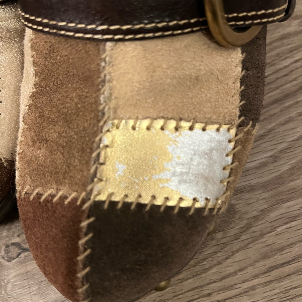 Multicolor Coach Patchwork Mules - image 6